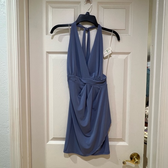Blue Deep V Open Back Dress Size Small 🩵 - Picture 1 of 9